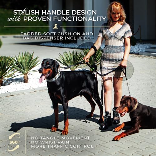 Premium Double Leash for Two Dogs, Medium & Large Breeds - Image 4