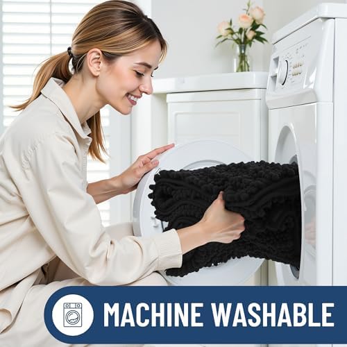 Smiry Bathroom Rugs 48X32, Extra Soft Rubber Backing Chenille Bath Mats - Image 6
