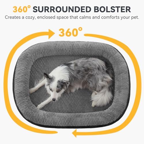 JOEJOY Orthopedic Dog Bed for Large Dogs, Egg-Crate Memory Foam Pet Bed - Image 3