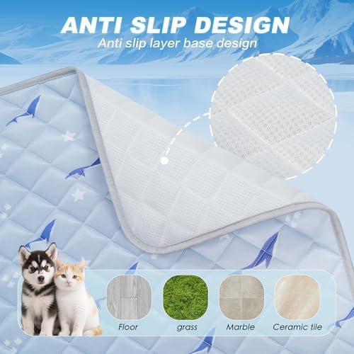 Cooling Mat for Dogs, Cooling Mat for Cats, Breathable Gel-Free, 39 x 58 In - Image 4