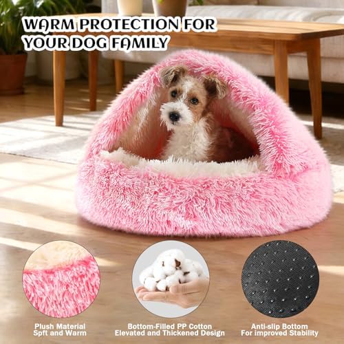 NOYAL Hooded Donut Bed, Calming Cave - Image 2