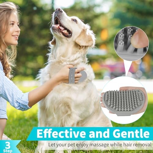 Comotech 6PCS Dog Bath Brush & Dog Toothbrush | Adjustable Handle Shampoo Brush - Image 4