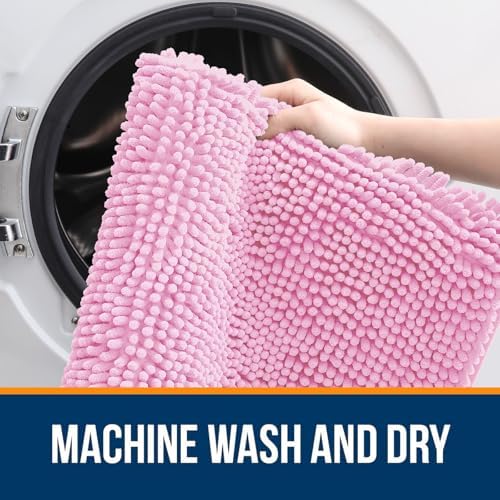 OLANLY Bathroom Rugs 35x24, Extra Soft Absorbent Chenille Bath Rugs - Image 5