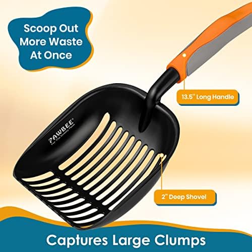 PAWBEE Premium Non-Stick Metal Cat Litter Scooper - Image 2