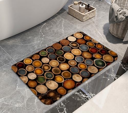 Memory Foam Bath Mat Flannel Non-Slip Floor Carpet 29x17in - Image 4