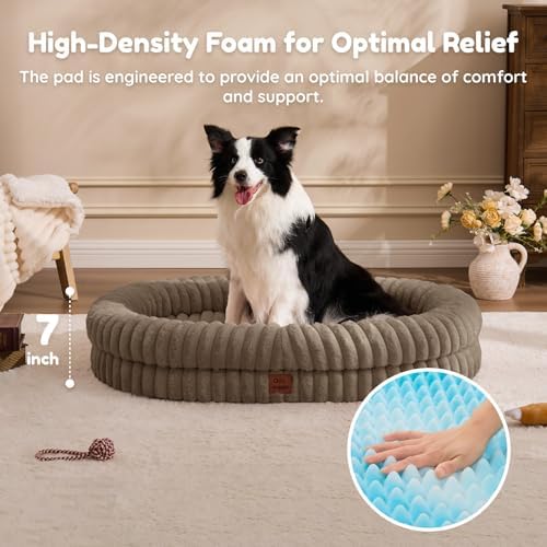 ChiXnuggle Orthopedic Dog Bed, Washable Cover, Faux Fur Bolster Pet Couch - Image 5