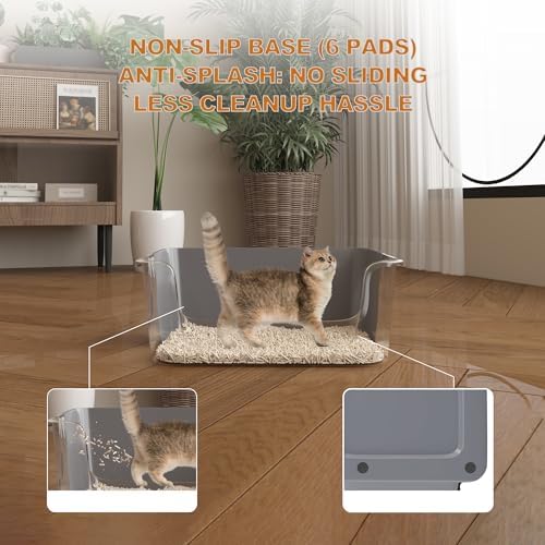 Open-Top Large High Sides Cat Litter Box - Image 6