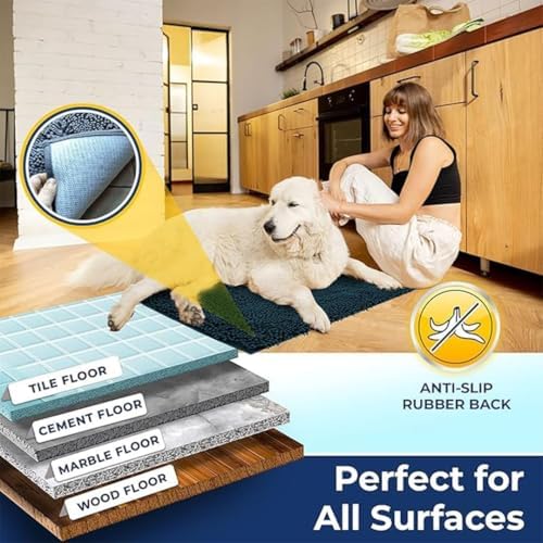 Muddy Mat® | Chenille Bathroom Rugs Quick Dry Microfiber Mats Non Slip Washable - Image 5