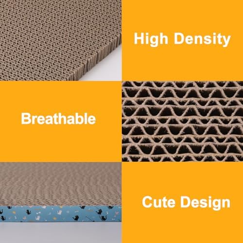 2Pack Cat Scratcher Pad, Reversible Scratching Cardboard - Image 3