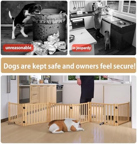 Wooden Freestanding Pet Gate Indoor - Image 5
