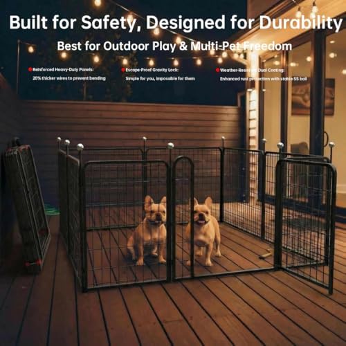 Puppy Playpen Indoor/Outdoor, 8 Panels Dog Pen Play Pen - Image 3