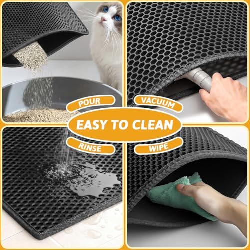 Pieviev Litter Box Mat, Double-Layer Waterproof Design - Image 6