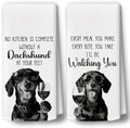 Dog Kitchen Towels Decor Set of 2 by BCUANGD