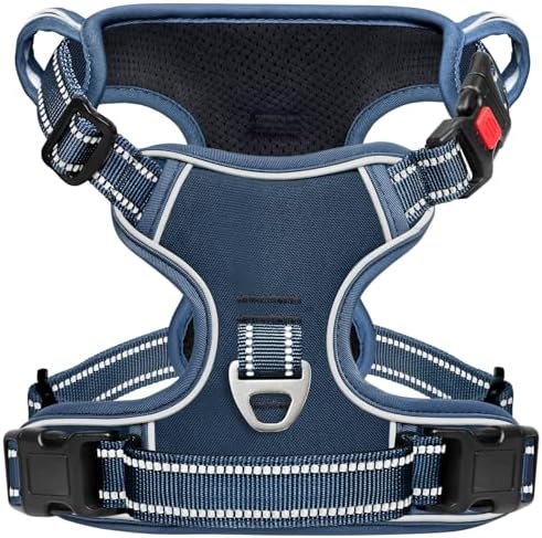 Timos Small Dog Harness, No Pull No Choke, Easy On & Off, Royal Blue by Timos