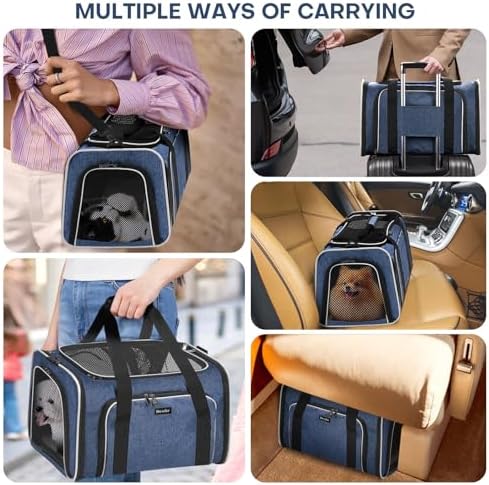 Pet Carrier, Large Soft Sided Expandable Travel Carrier - Image 2