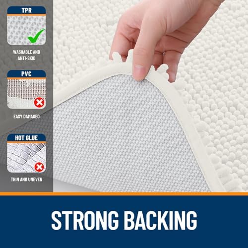 OLANLY Bathroom Rugs 32x20, Extra Soft Absorbent Chenille Bath Rugs - Image 7