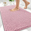 OLANLY Thick Chenille Absorbent Bathroom Rugs Mat 34x21, Dusty Rose by OLANLY