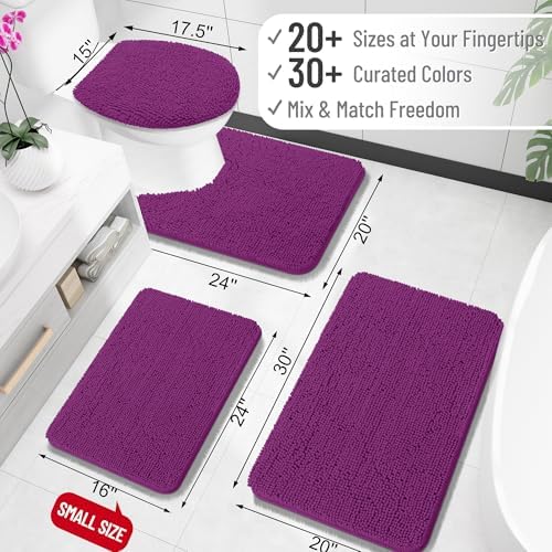 OLANLY Bathroom Runner Rugs 40x24, Extra Soft Absorbent Chenille Bath Rugs - Image 2