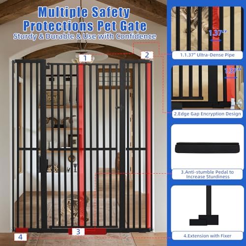 SHYUJAJIE 71 Inch Extra Tall Pet Gate - Image 3