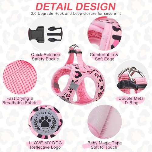 BEAUTYZOO Small Dog Harness and Leash Set, No Pull Puppy Pet Vest - Image 2