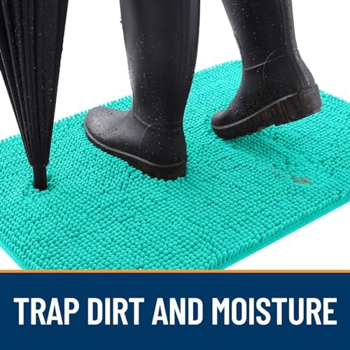 OLANLY Dog Door Mat for Muddy Paws 45x27, Super Absorbent Chenille Mud Mat - Image 2
