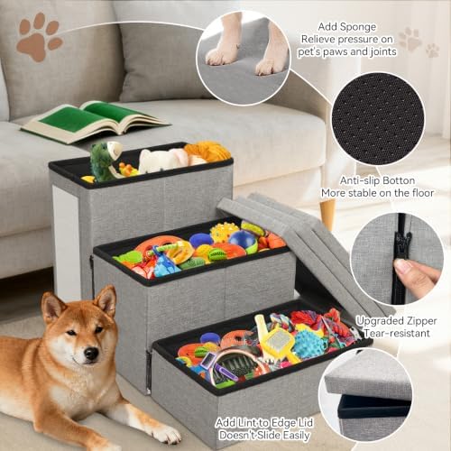 Zerbuger Dog Stairs with Storage - Image 4