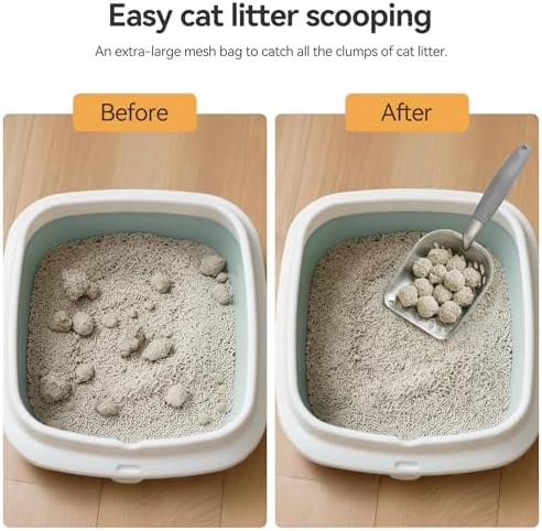 Cat Litter Scoop, Large Long Handle Kitty Metal Scooper - Image 4