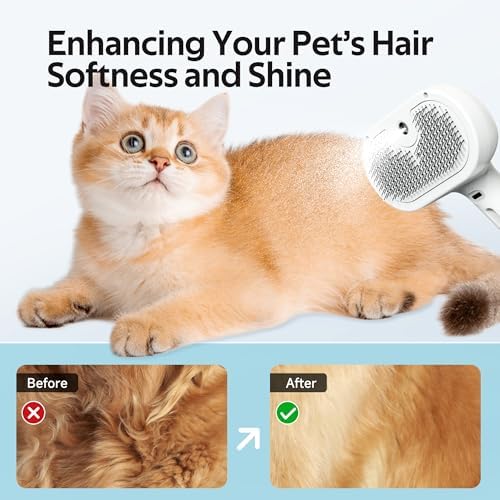 Pet Grooming Brush with Electronic Mist Spray - Image 4
