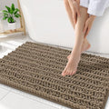 Smiry Bathroom Rugs 34X21, Extra Soft Rubber Backing Chenille Bath Mats by Smiry