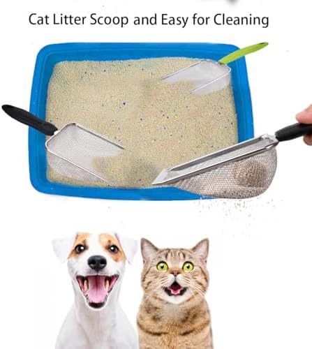 3PCS Stainless Steel Cat Litter Scoop, Litter Cleaner Corner Scoop Sand Sifter - Image 4