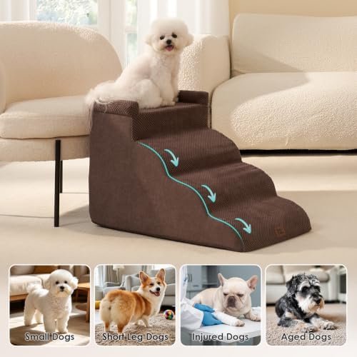 EHEYCIGA 4-Step Curved Dog Stairs - Image 2