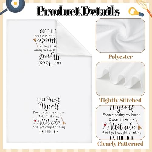 Funny Kitchen Hand Towels, 6 Pack Dish Cloths - Image 3