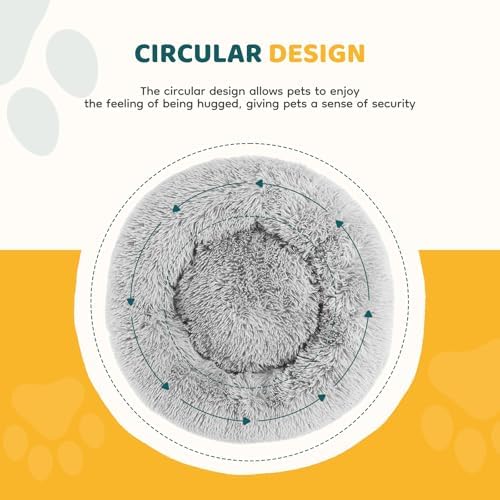 Sweetcrispy Large Dog Bed for Indoor, Calming Donut Bed for Dogs and Cats - Image 4