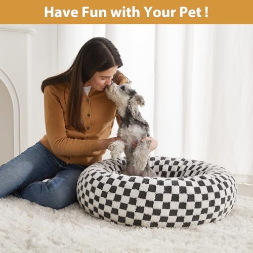 BFPETHOME Small Washable Cozy Donut Dog Beds - Image 4