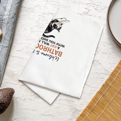 Funny Tuxedo Cat Gifts Bathroom Hand Towels, 16x24 in 012 - Image 6