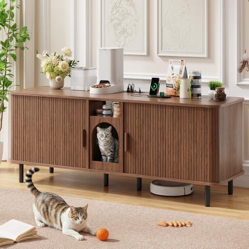 ONBRILL 65 Inches Cat Litter Box Enclosure by ONBRILL
