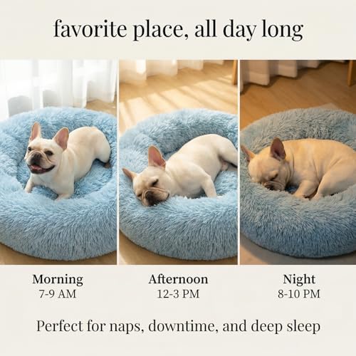 nononfish Cozy Small Dog Bed, Soft Donut Calming Pet Bed - Image 6
