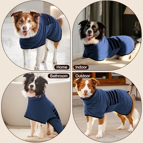 Microfiber Dog Bathrobe, Super Absorbent Dog Drying Coat - Image 6