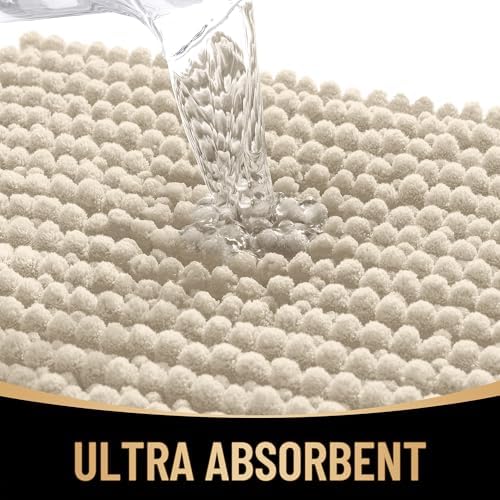 OLANLY Thick Chenille Large Bathroom Rugs 44x32, Absorbent Bath Mat - Image 3