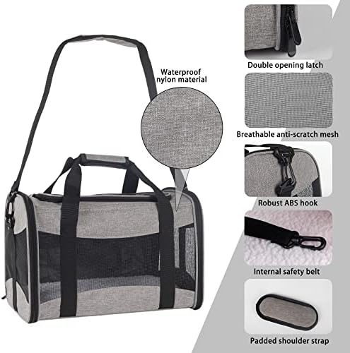 Small Animals Cat Carrying Case Pet Carrier Airline Approved, Protable and - Image 5