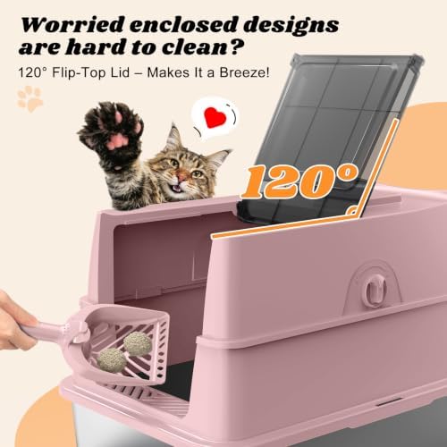 Stainless Steel Litter Box | Enclosed Cat Litter Box - Image 3