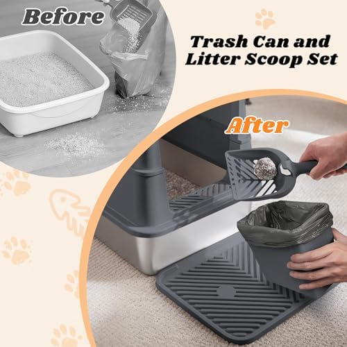 AIPERRO Enclosed Stainless Steel Cat Litter Box - Image 4