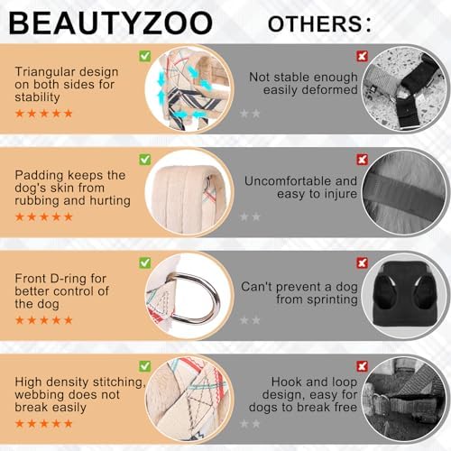 BEAUTYZOO No Pull Small Dog Harness and Leash Set, Soft Puppy Vest Harness - Image 5