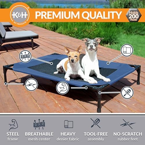 K&H Outdoor Elevated Dog Bed, Cooling Raised Dog Bed, Medium 32x25in - Image 2