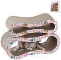 CSR1014D Suvi 26" Modern Cardboard Infinity 2-in-1 Lounge Bed Cat Scratcher by THELICKERSTORE