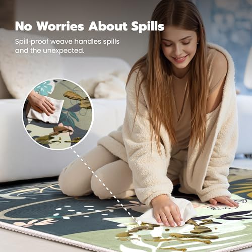 Joiedomi Area Rugs for Living Room Washable 4X6 Rug for Bedroom Non-Slip Soft - Image 5