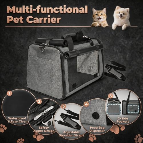 YUDODO 2 Packs 25 lbs Soft Sided Pet Carrier - Image 3