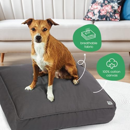 Molly Mutt Dark Gray Dog Bed Cover, Non-Toxic & 100% Cotton - Image 4