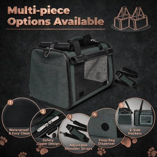 YUDODO 2 Packs 25 lbs Soft Sided Pet Carrier - Image 3