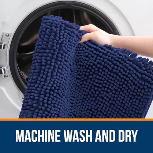 OLANLY Large Bathroom Rugs 47x32, Extra Soft Absorbent Chenille Bath Rugs - Image 5